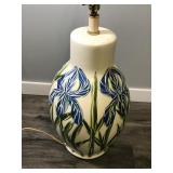 Large Lamp with Flower Design on the Side