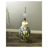 Large Lamp with Flower Design on the Side