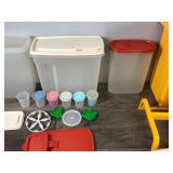 Lot of Vintage Tupperware - The Tupper Ware in the Front of the box is a set and it’s never been used (has original box and Manual)