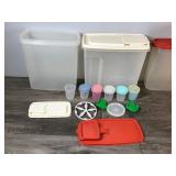 Lot of Vintage Tupperware - The Tupper Ware in the Front of the box is a set and it’s never been used (has original box and Manual)