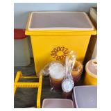 Lot of Vintage Tupperware - The Tupper Ware in the Front of the box is a set and it’s never been used (has original box and Manual)