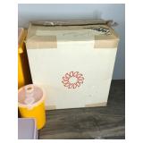 Lot of Vintage Tupperware - The Tupper Ware in the Front of the box is a set and it’s never been used (has original box and Manual)