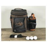 Cooltech Golf Cooler Bag Mini Ice Chest Drink Holder Insulated Thermal Brown