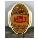 Vintage Light Schmidt Lighted Beer Sign - “Light Beer Great Taste”