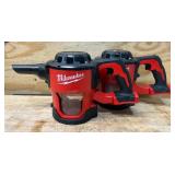 Milwaukee Compact Vacuum Cat No. 0882-20 lot of 2 (Tool Only)