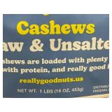 Really Good Nuts Cashews Raw & Unsalted 1 lb Bag