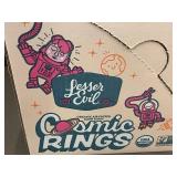 LesserEvil Cosmic Rings Berry Blast Organic Snacks (4 Bags, 3oz Each, Exp. 5/7/25)