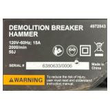 Ironton Heavy-Duty Demolition Breaker Hammer , 2000 BPM, 110V, 15 Amps #4972843 Msrp $399.99