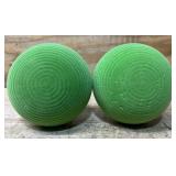 Velvet Covered Ceramic Decor Mushroom lot of 2