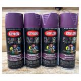 Krylon Fusion All-In-Ons Paint Primer Matte Sweet Fig lot of 4