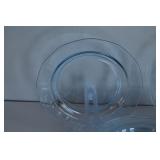 Blue Depression Glass Plates & Shell Dishes