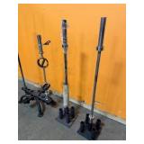 Olympic Barbell Set with Storage Racks - 4 Bars and 3 Holders