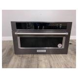 KitchenAid 1.4-cu ft 900-Watt 29.75-in Built-In Microwave with Sensor Cooking ControlsModel # KMBP100EBS20 (Plate Spinner A Bit Cracked)