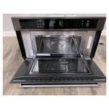 KitchenAid 1.4-cu ft 900-Watt 29.75-in Built-In Microwave with Sensor Cooking ControlsModel # KMBP100EBS20 (Plate Spinner A Bit Cracked)