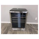 TITTLA 24 in. Single Zone 220 Plus Cans Beverage Refrigerator in Silver with 2-Different Door Handle Built-in Beverage Cooler Model # KMBR150 (Minor Transit Damage)