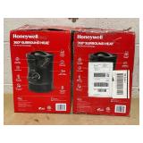 LOT OF 2 Honeywell HHF360B 1500W 360? Surround Indoor Heater Black: Portable Space Heater for Bedroom, ETL Listed, Fan Driven