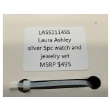 Laura Ashley Silver Tone Watch & Jewlery Set