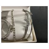 Laura Ashley Silver Tone Watch & Jewlery Set