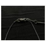 Givenchy Crystal Trio Lariat Necklace, 16" + 3" extender (A Bit Tarnished, Missing 1 Stone)