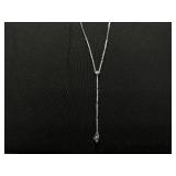 Givenchy Crystal Lariat Necklace, 16"