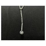 Givenchy Crystal Lariat Necklace, 16"