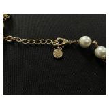 Charter Club Gold-Tone Crystal Filigree & Imitation Pearl Strand Necklace