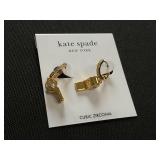Kate Spade New York Cubic Zirconia Whistle Charm Huggie Hoop Earrings
