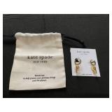 Kate Spade New York Cubic Zirconia Whistle Charm Huggie Hoop Earrings