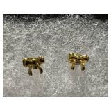 Dainty Gold Bow Stud Earrings