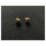 Dainty Gold Bow Stud Earrings