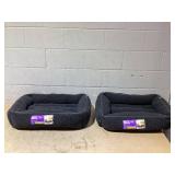 LOT OF 2 Boots & Barkley Modern Cuddler Rectangle Dog Bed - M - 28 Inches (L), 7 Inches (H) x 23 Inches (W)