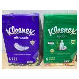 LOT OF 7 Kleenex Facial Tissue