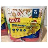 LOT OF 6 Glad Take Aways Food Storage Containers