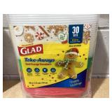 LOT OF 4 Glad Take Aways Food Storage Containers