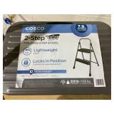 LOT OF 2 Cosco 2-Step Folding Step Stools, Lightweight, Locks In Position