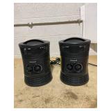 LOT OF 2 Honeywell HHF360B 1500W 360? Surround Indoor Heater Black: Portable Space Heater for Bedroom, ETL Listed, Fan Driven