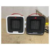 LOT OF 2 Honeywell UberHeat 5 Ceramic Heater for Small Spaces - White, HCE210