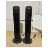 LOT OF 2 Holmes 29" Manual Tower Oscillating Fan with Clean Breeze