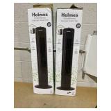LOT OF 2 Holmes 29" Manual Tower Oscillating Fan with Clean Breeze