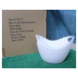 10 White Durable Plastic Ice Buckets