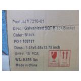 10 Galvanized Black Ice Buckets