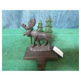 6 Silver Tree Cast Iron Moose Stocking Holders