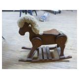 Vintage High Chair and Rocking Horse