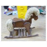 Vintage High Chair and Rocking Horse