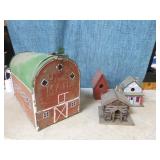 Large Barn Mailbox and Bird Houses