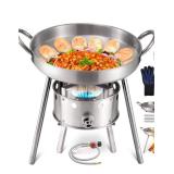 Heavy Duty 21" Single Burner Propane Stove  37,000 BTU High Pressure $115.99 Retail