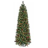 7.5ft Pre Lit Christmas Tree with Pine Cones $199.99 Retail - Brand New