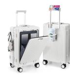 Carry on Luggage Aluminum Frame White with TSA Lock $149.99 Retail - Brand New