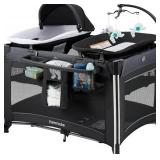 Pamo Babe Black 4 in 1 Pack N Play with Bassinet $199.99 Retail - Brand New