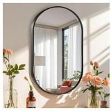Oval Black Mirror 17" x 30" $59.99 Retail - Brand New